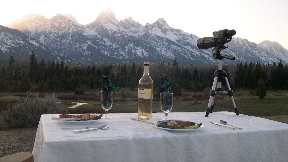 Sunset dinner in Grand Teton National Park
