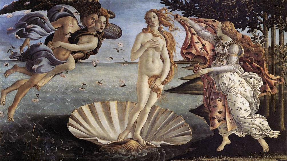 Venus Painting on Uffizi Gallery tour in Florence Italy