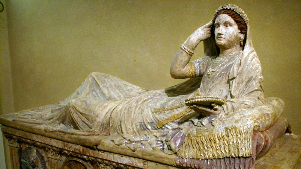 Statue at Archaeological Museum in Florence Italy