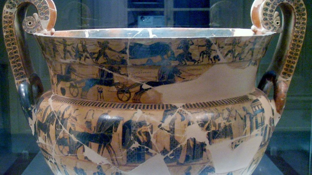 Pottery at Archaeological Museum in Florence Italy