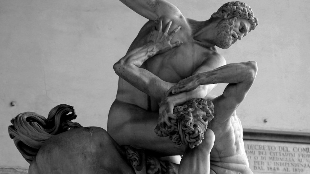 Statue close-up on Uffizi Gallery Afternoon Tour in Florence Italy