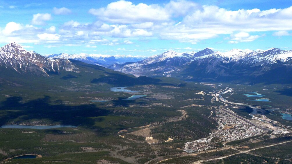Aerial view of Jasper National Park