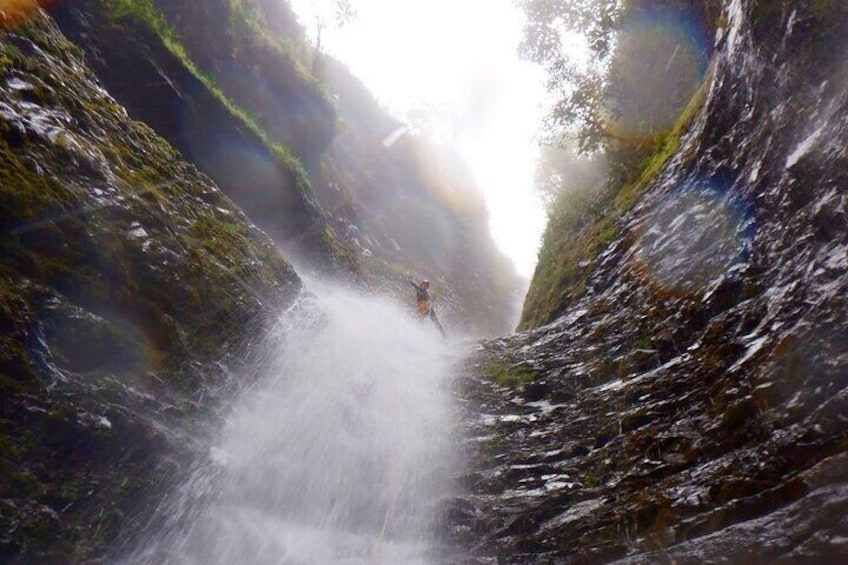 Canyoning highest waterfall 90m (295ft) private day trip from Guayaquil