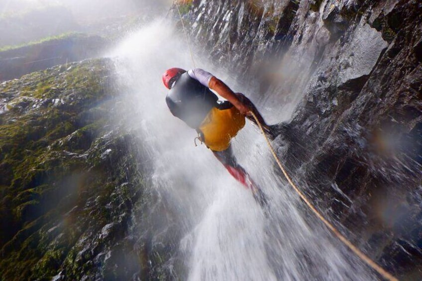 Canyoning highest waterfall 90m (295ft) private day trip from Guayaquil