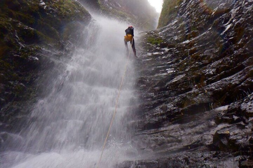 Canyoning highest waterfall 90m (295ft) private day trip from Guayaquil