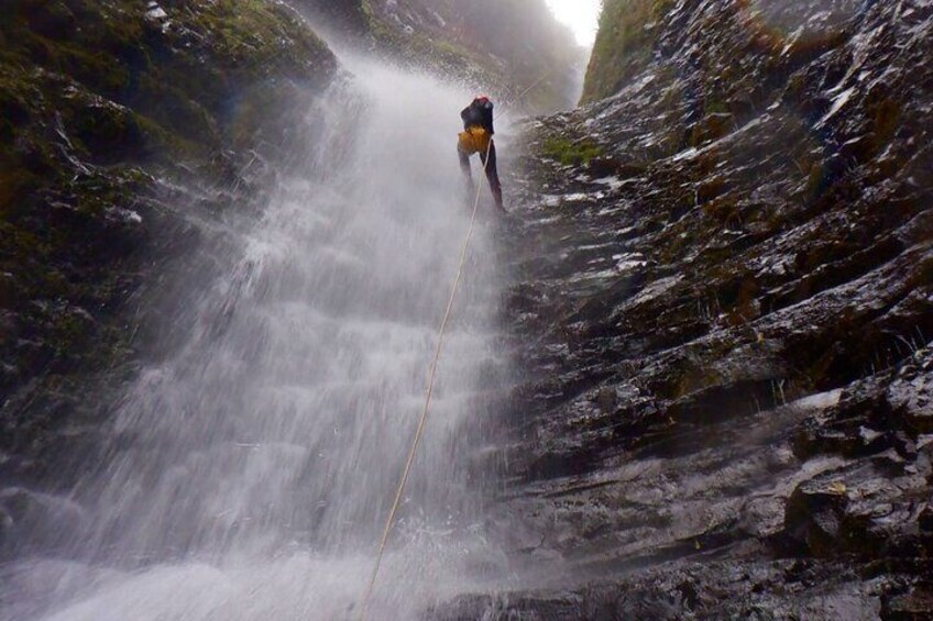 Canyoning highest waterfall 90m (295ft) private day trip from Guayaquil