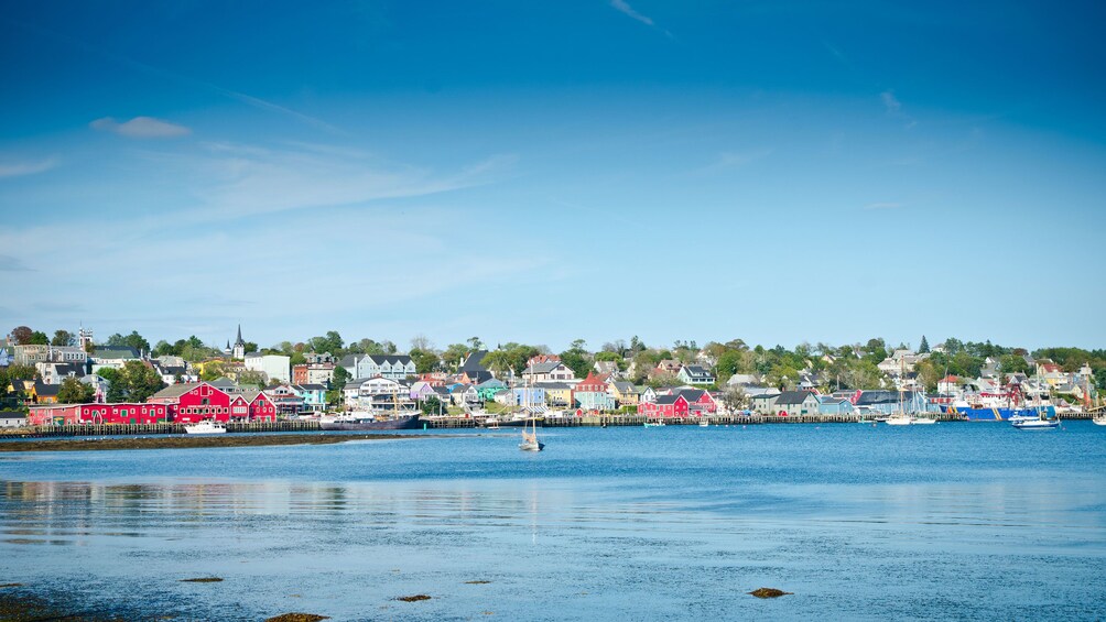 Landscape view at one of the seaside towns in Nova Scotia 
