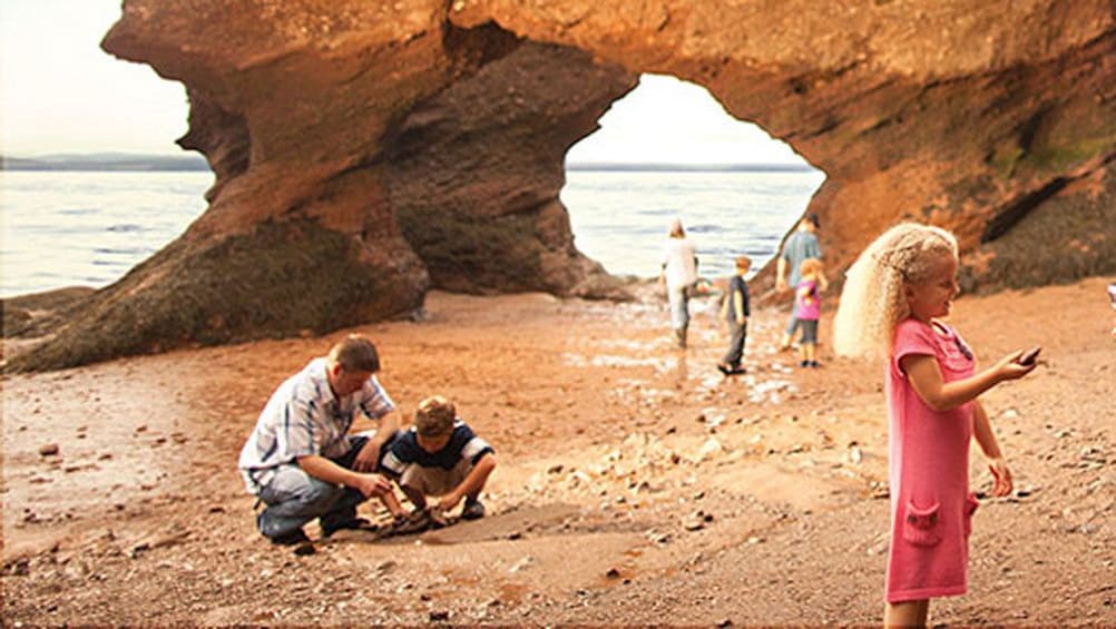 Exploring the rock formations in New Brunswick