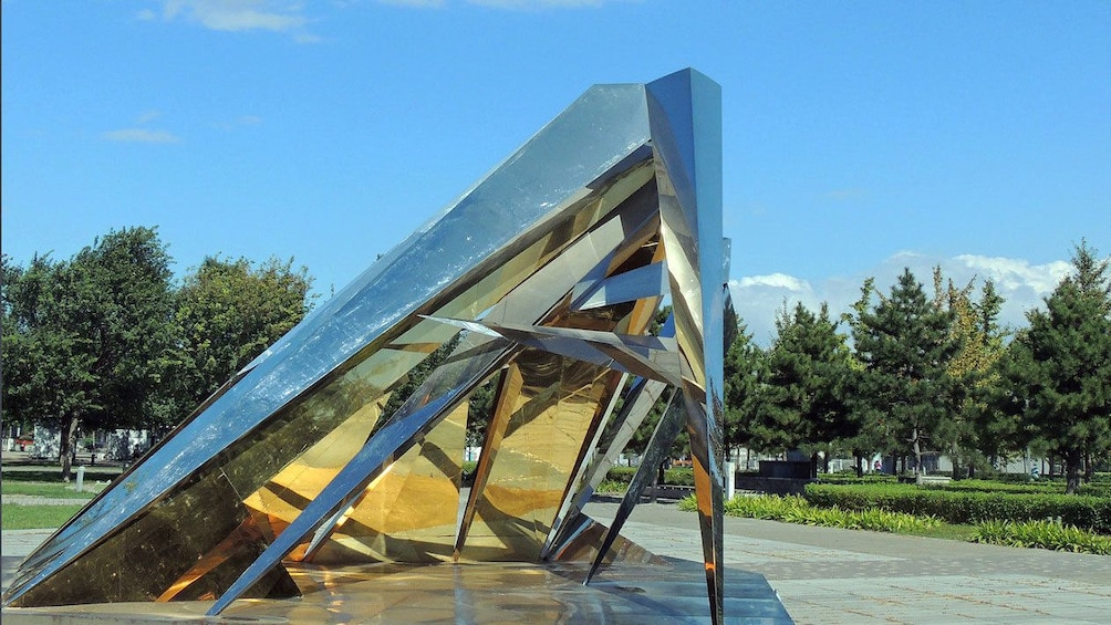 Steel sculpture at the Olympic Park in China