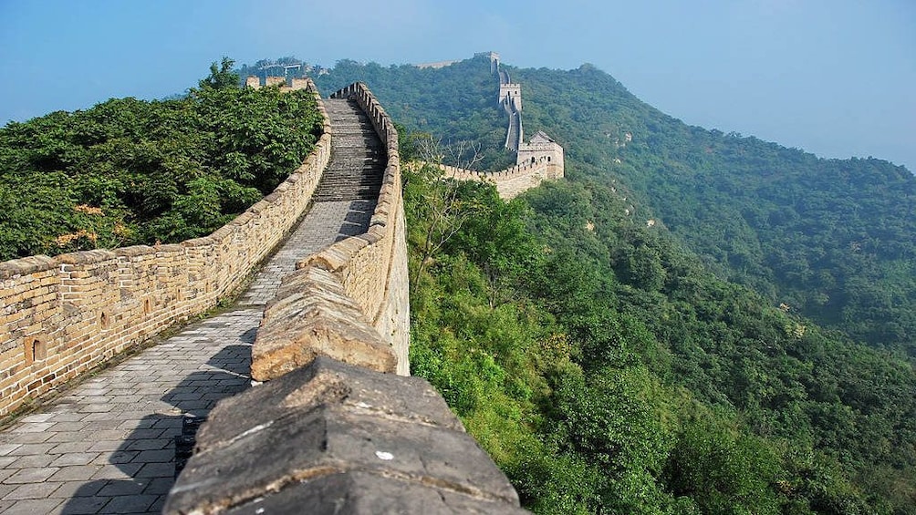 The Great Wall stretching across the landscape in China