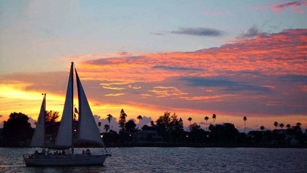 Sunset over Boca Ciega Bay in Tampa Bay, Florida