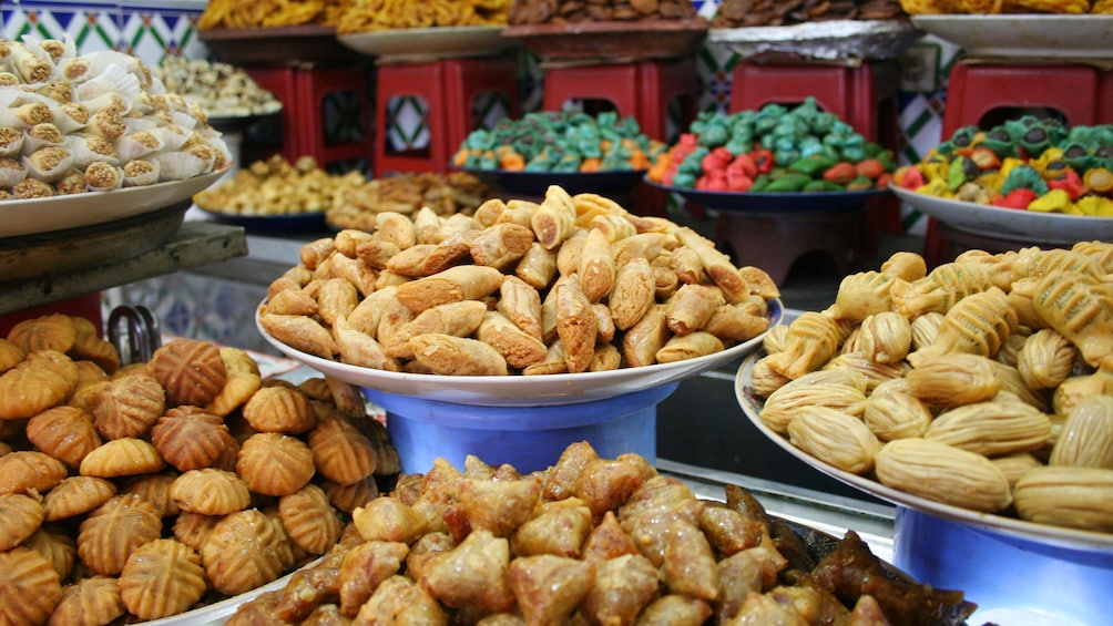 Nuts and seeds at a market in Marrakech