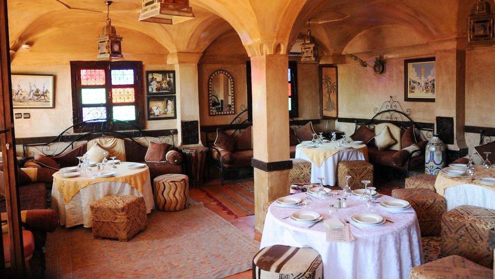 Dining room at a restaurant in Marrakech