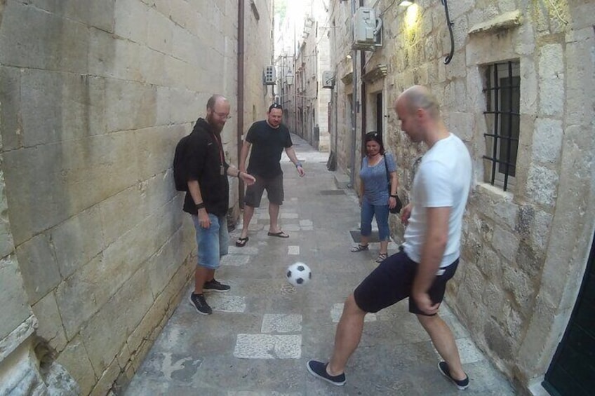 Play football with your tour guide - our tours are informative, fun and engaging!