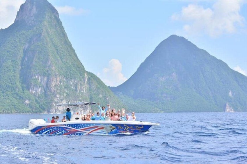 Cruising by the Majestic Pitons