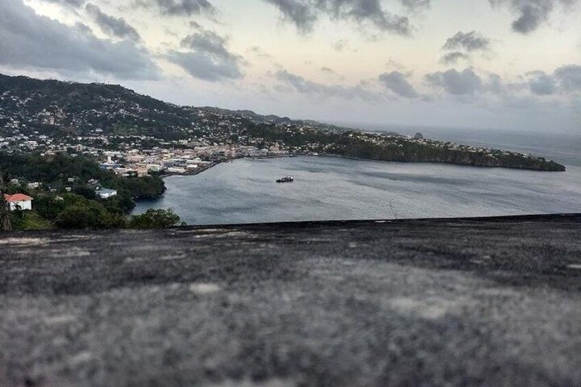 View from Fort Charlotte overlooking Capital Kingsotwn,SVG.