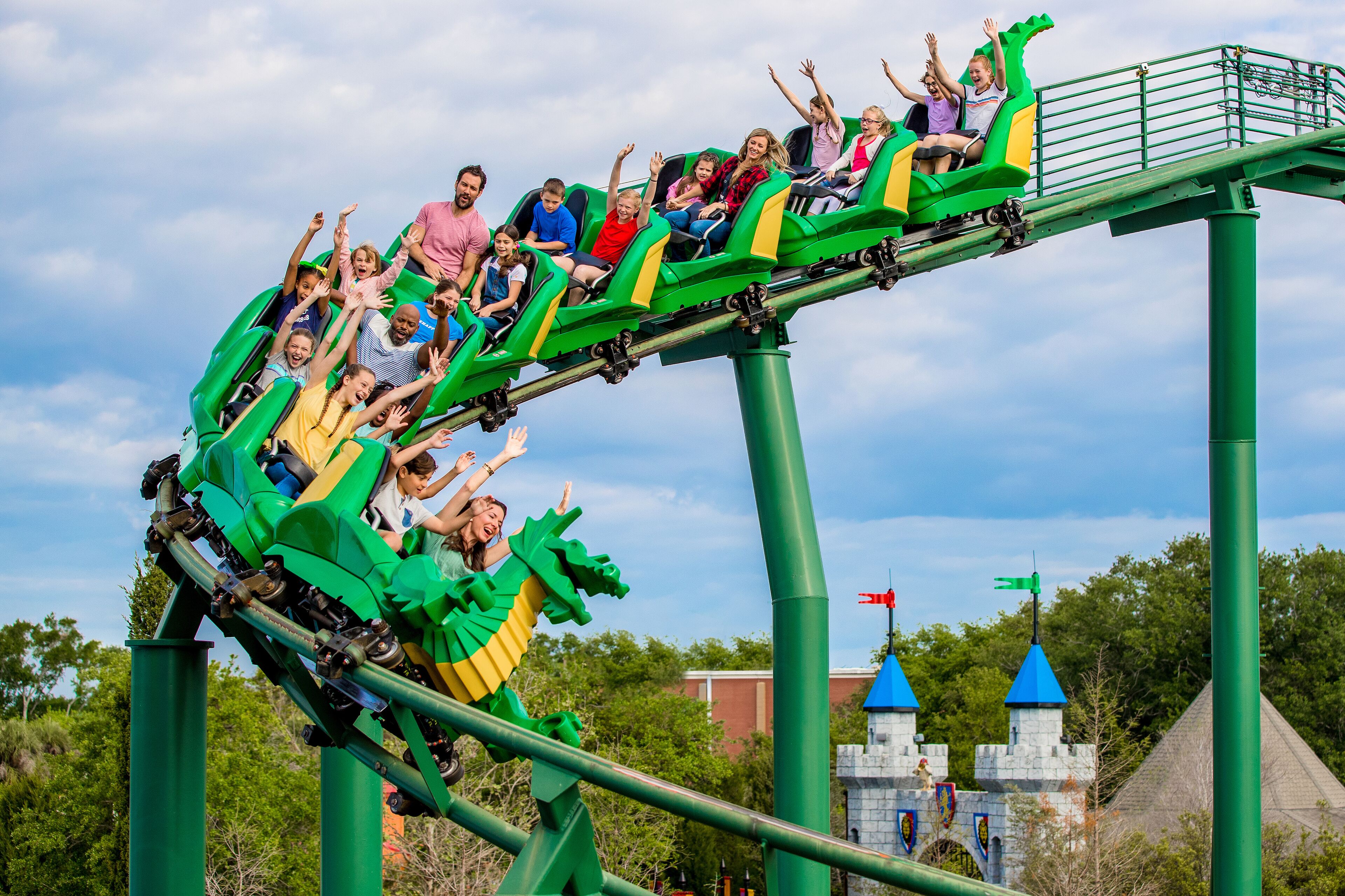 She to legoland theme park twice. Legoland Florida.