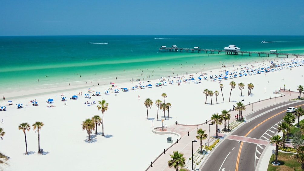 Clearwater Beach and boardwalk in Florida.