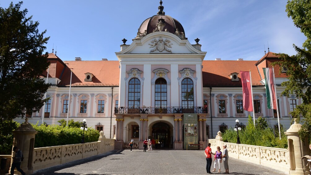 View of the front of the Godollo Palace in Hungary