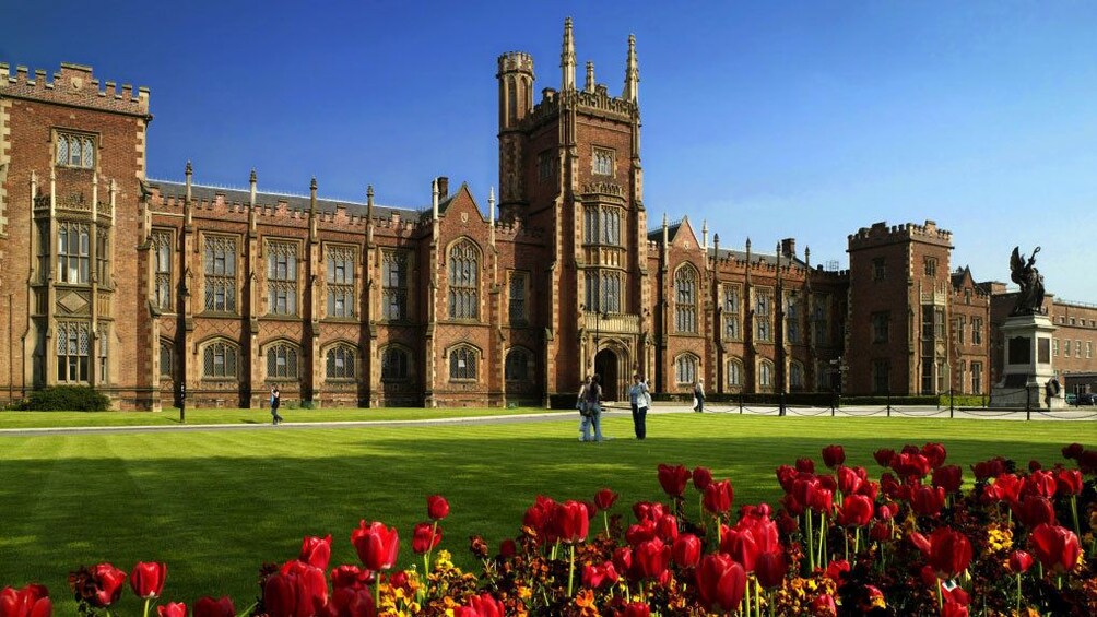 Show item 5 of 10. flower garden at Trinity College in Dublin