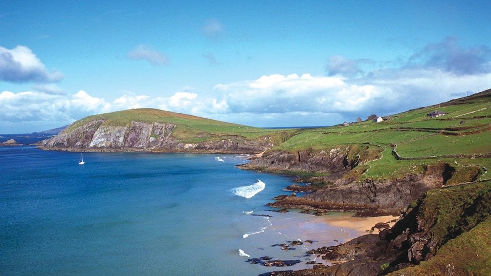 Sunny coastline in Ireland