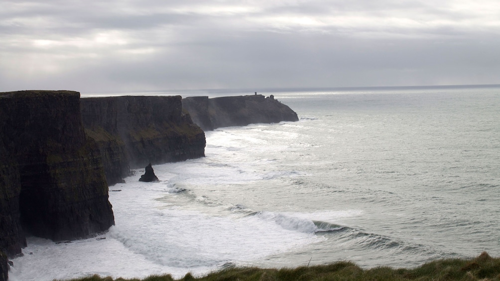 High tide at the coast in Ireland