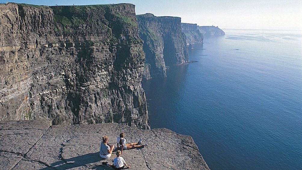 Basking in the sun at the cliffs in Ireland