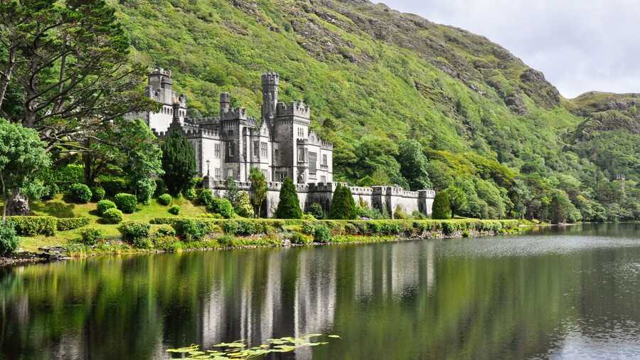 Old castle along the waters in Ireland