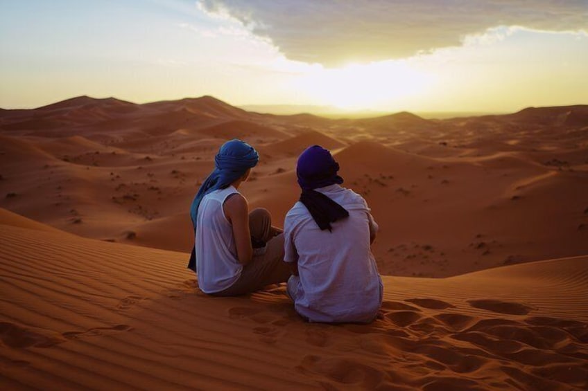 Sunset in the Sahara Desert Merzouga
Unique moment of Lifetime Experience