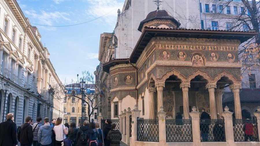 Stavropoleos Monastery in Old Town Bucharest