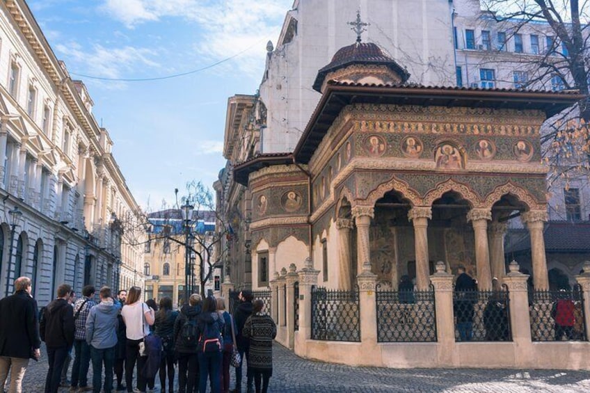 Stavropoleos Monastery in Old Town Bucharest