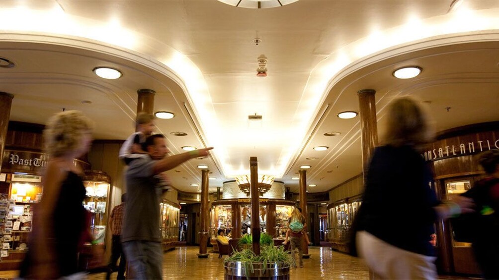 Show item 4 of 5. Shopping promenade inside the Queen Mary.