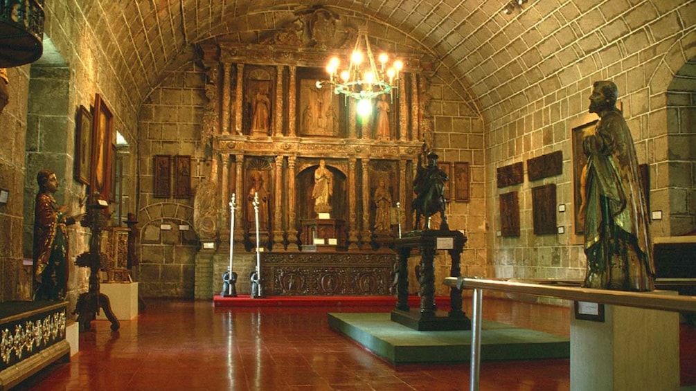 Sculptures inside a church in Manila