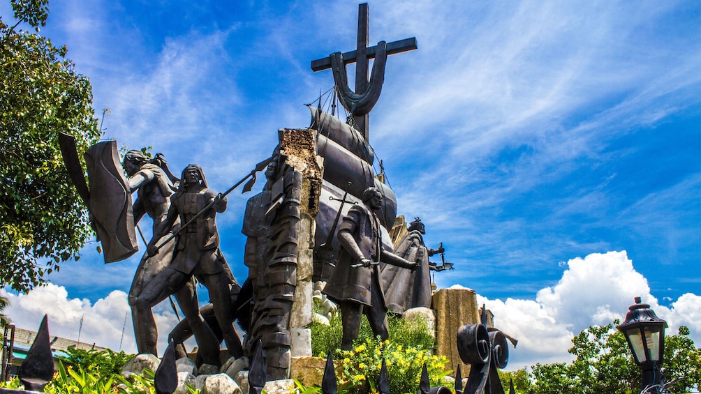 View of the Heritage of Cebu Monument during the day in Cebu 