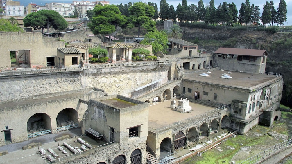 Overhead view of the ruins of Herculaneum