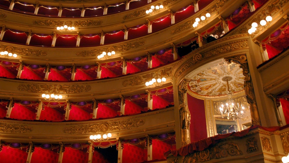 auditorium interior in Milan Italy