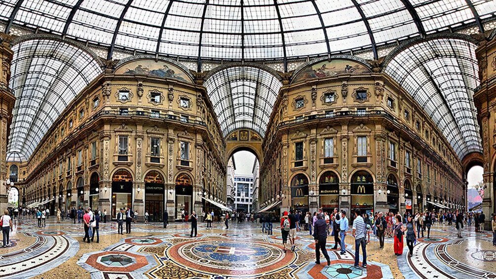 Cathedral interior in Milan Italy