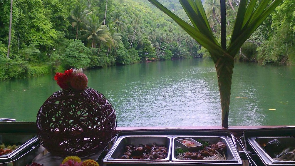 Catered lunch in front of the waters in Bohol