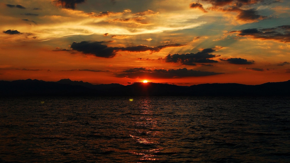 Gorgeous sunset view of Sumilon Island of the Philippines