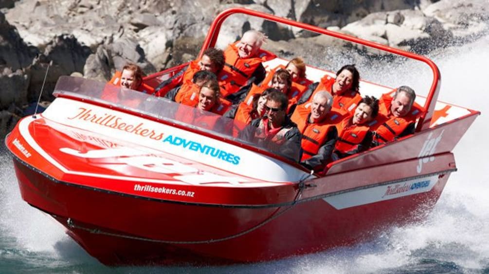 Speed boat in water