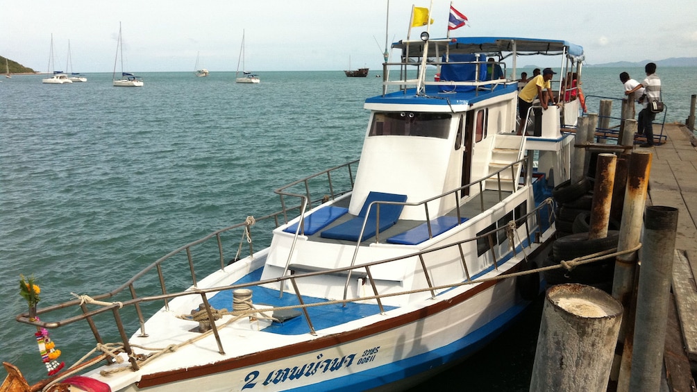 boat at dock in Koh Samui