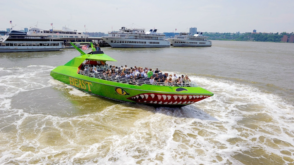 Beast Speedboat in a marina in New York