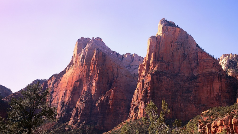 Zion National Park scenic view of the desert cliffs