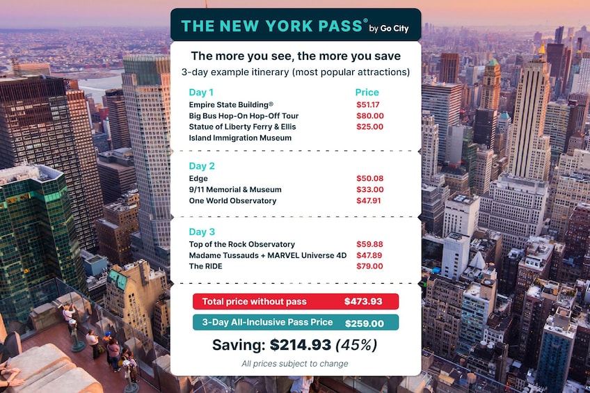 New York Pass: Save up to 50 Percent - Includes Empire State Building