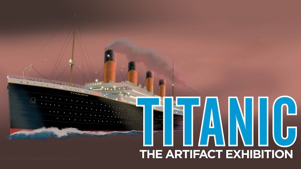 Graphic of the Titanic before it sank into the depths of the Atlantic