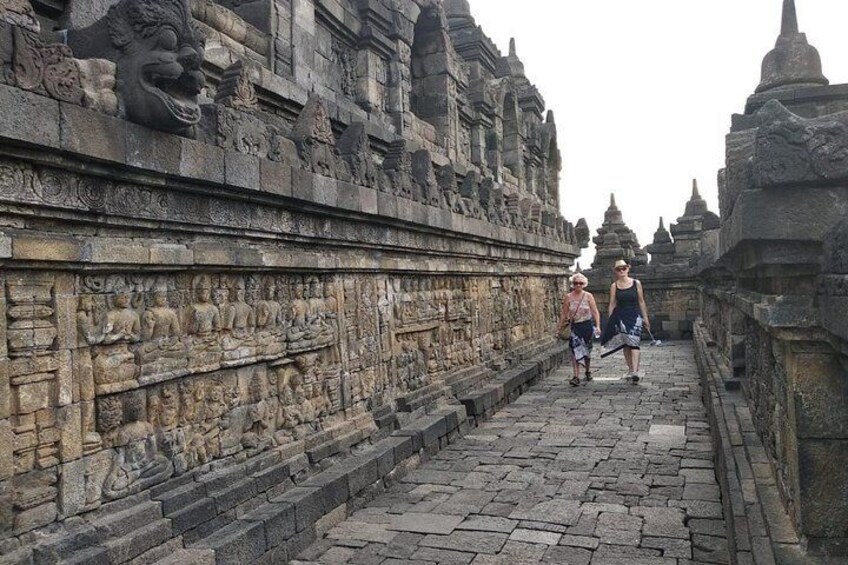 Gallery at Borobudur temple