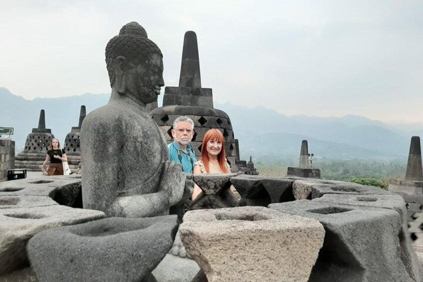 The OPen Stupa at Borobudur Temple