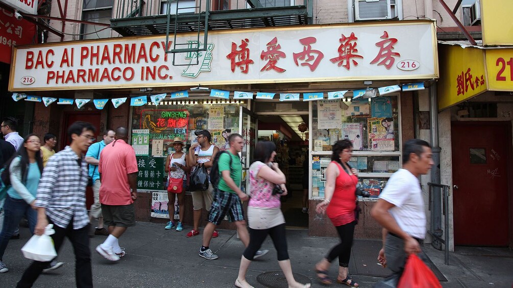 Shot of a Chinatown storefront in New York City

