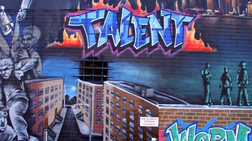 Street art mural in New York
