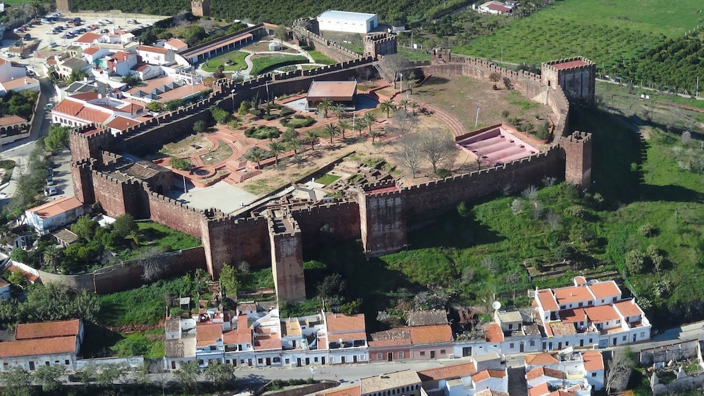 Looking down at the Silves Castle in Silves